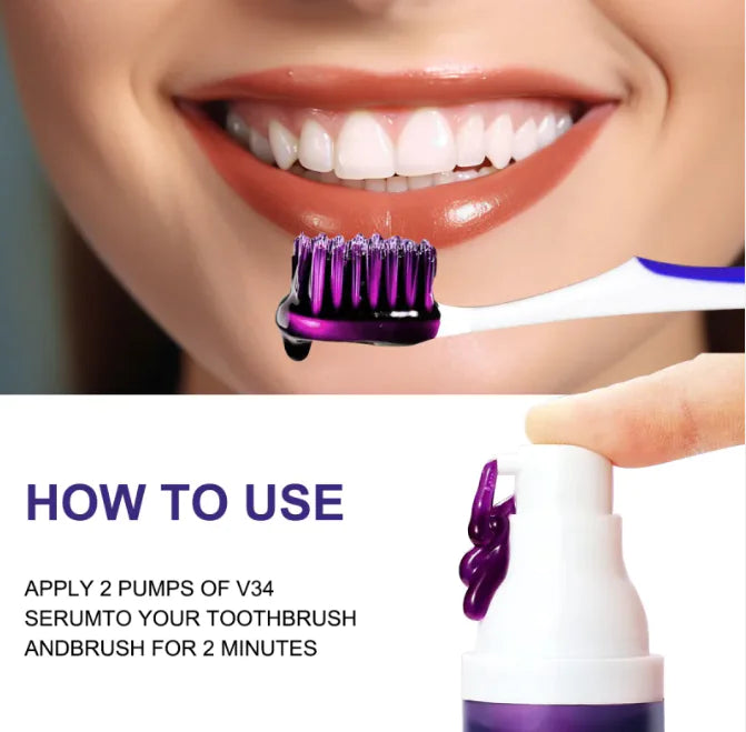 Purple Whitening Toothpaste for Bright Smile Repair