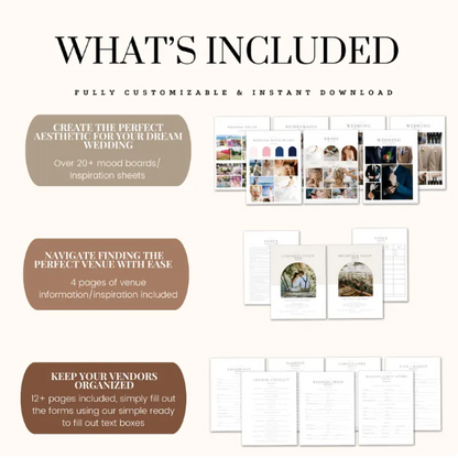 Wedding Planner Template Bundle Editable Wedding Planning Book Day Of Wedding Binder Wedding Checklist Planner Wedding Day Planner