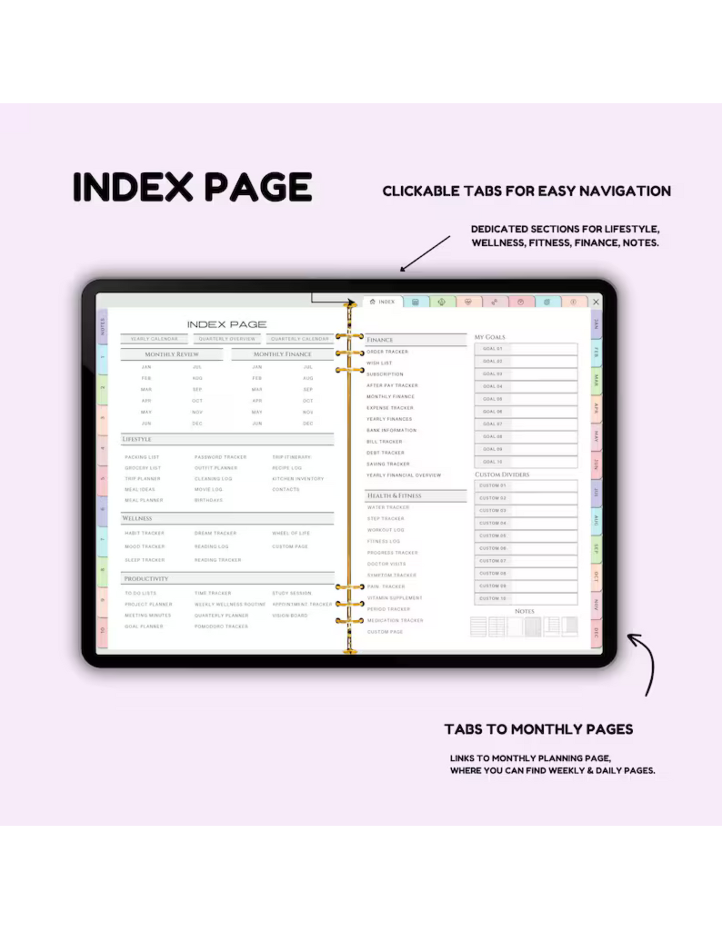 All-in-One Undated Digital Planner 2025 | Digital Planner | Goodnotes Planner | Notability Planner | Weekly Planner | Daily Planner