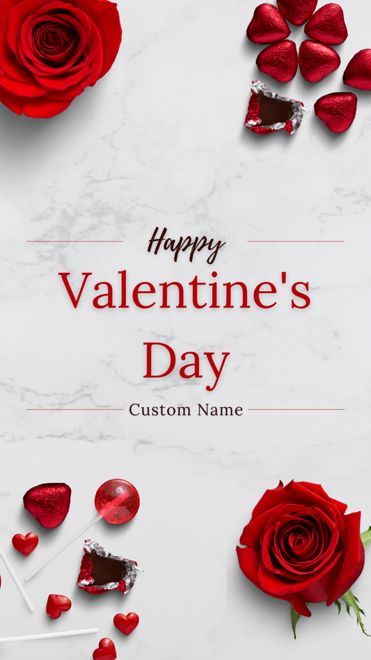 Valentine's Day Card, Handcrafted Floral Design, Perfect for Expressing Love, Unique Gift for Your Special Someone PDF Print + SVG