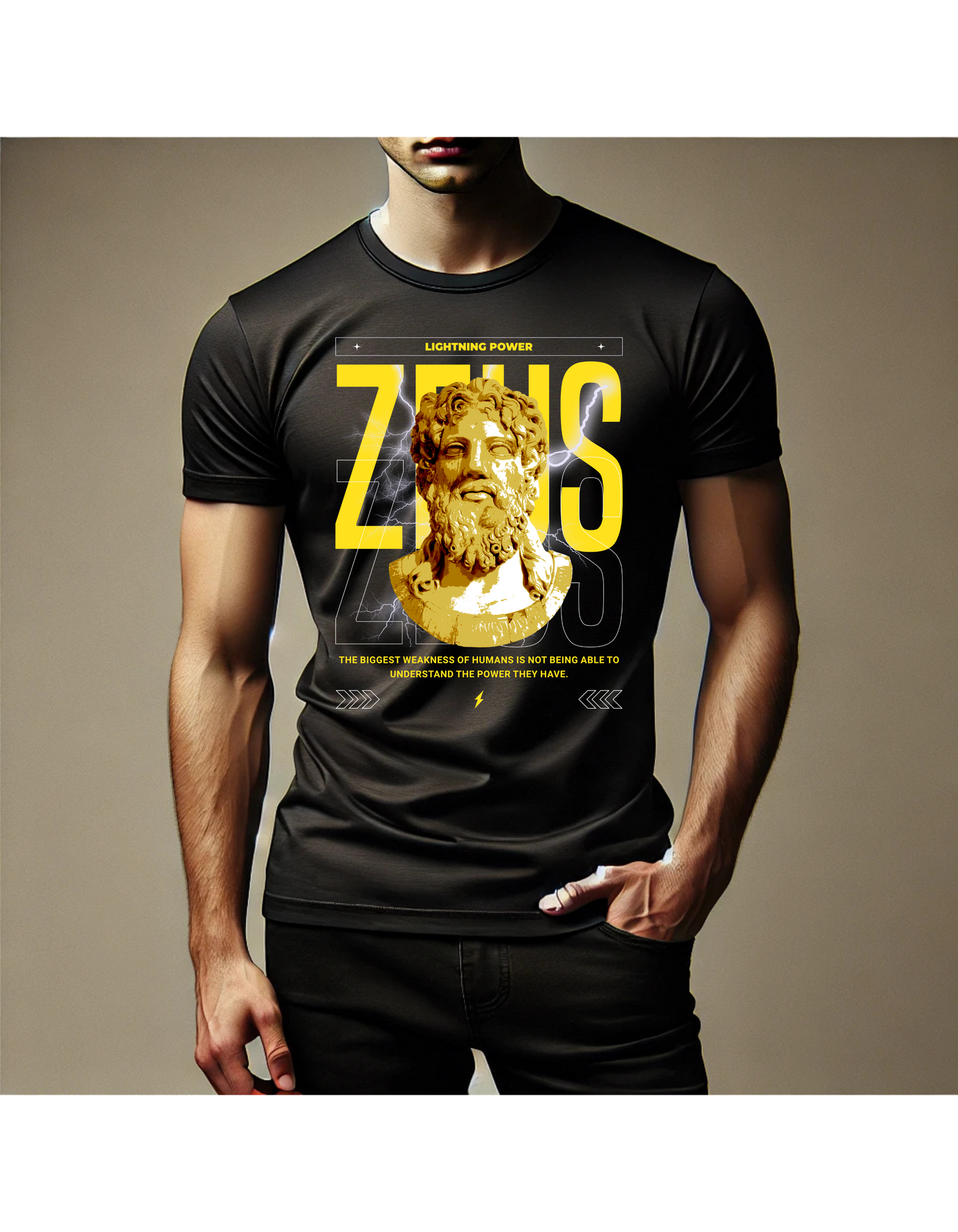 Zeus Street Gangster Wear Print T-Shirt Desighn Streetwear Collection – Bold, Trendy & Urban Fashion