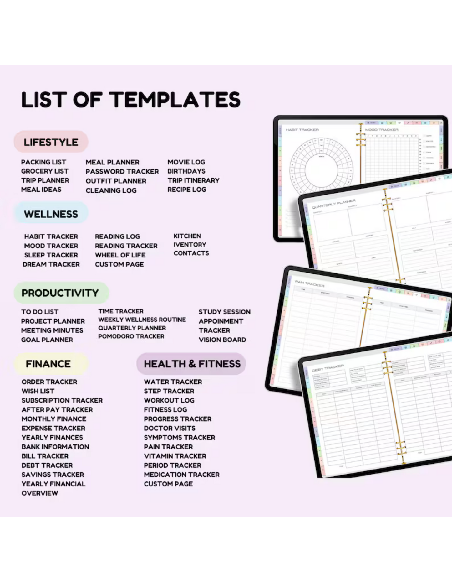 All-in-One Undated Digital Planner 2025 | Digital Planner | Goodnotes Planner | Notability Planner | Weekly Planner | Daily Planner