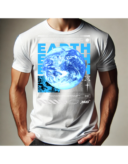 Sci-Fi & Futuristic Planet Earth T-shirt Desighn Editable And Printable