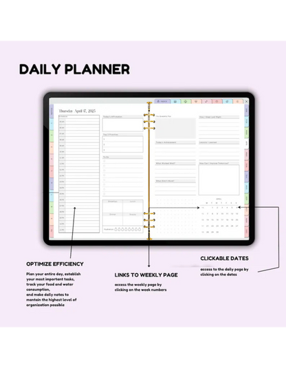 All-in-One Undated Digital Planner 2025 | Digital Planner | Goodnotes Planner | Notability Planner | Weekly Planner | Daily Planner