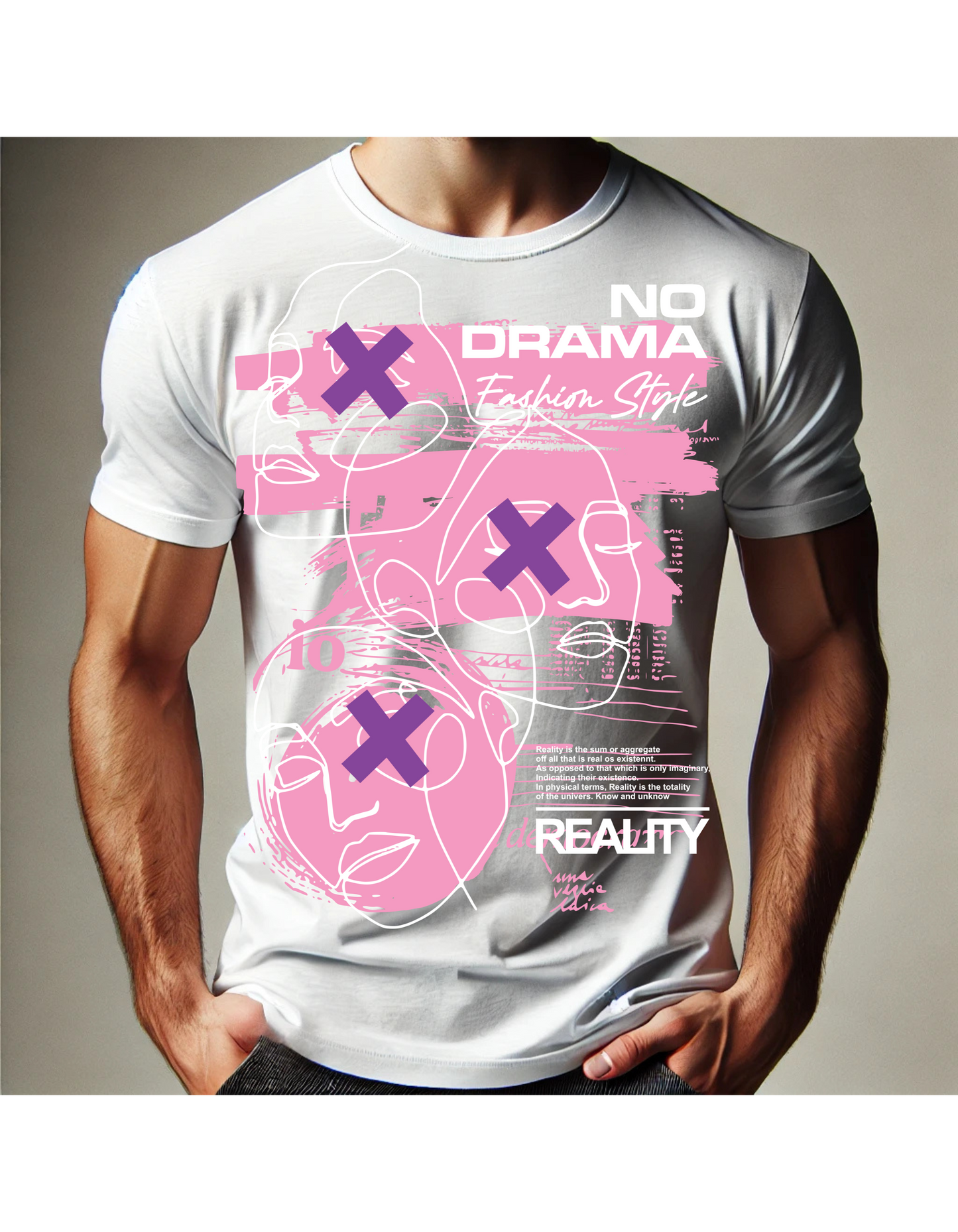 Pink Floral T-Shirt Street Wear Desighn Printable and Editable