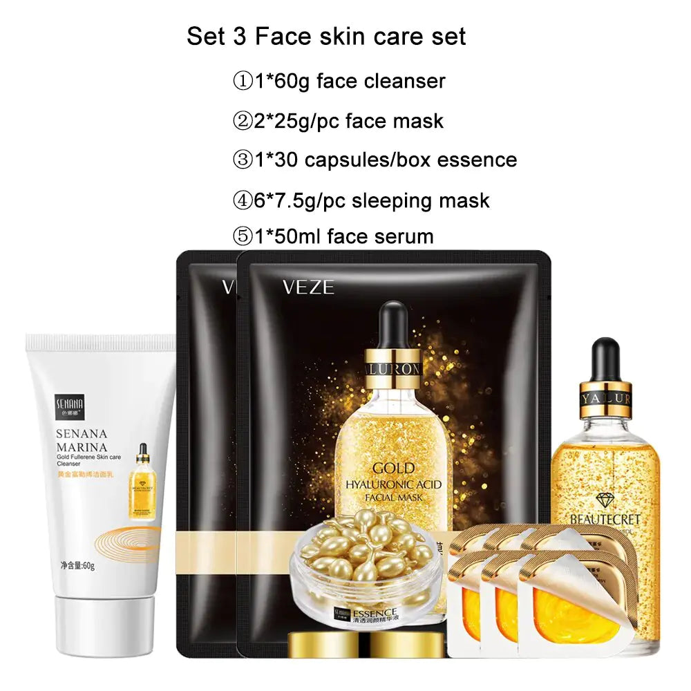 Facial Skin Care Kit Gold Edition