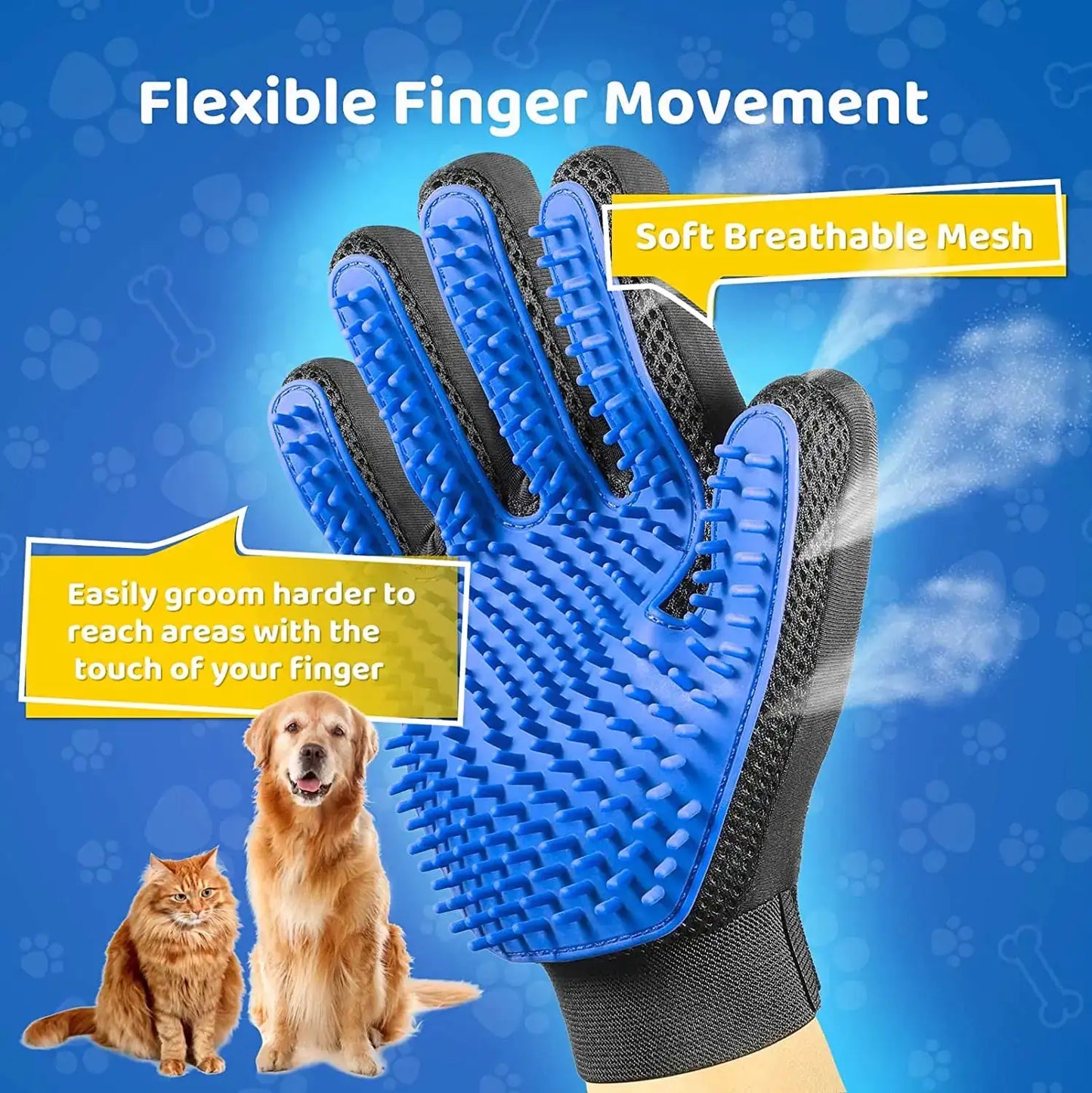 Pet Grooming Glove Relaxing Bonding Experience