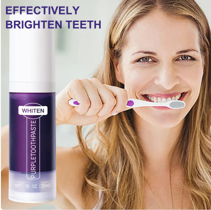 Purple Whitening Toothpaste for Bright Smile Repair