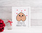 Love you I'm Nuts About You Spicy Adult Desighn Valentines Day card Clipart