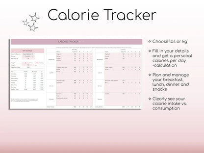 Weight Loss & Fitness Tracker | Google Sheets | Calorie Tracker | Meal Planner | Habit Tracker | Digital Workout PlannerlogoAnalyze listing