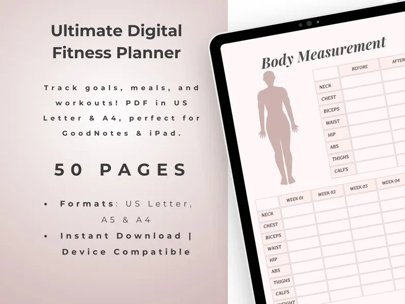 Fitness Planner - Exercise Planner - Fitness Journal - Workout Tracker - Fitness Challenge - Workout Journal - 2025 Calendars