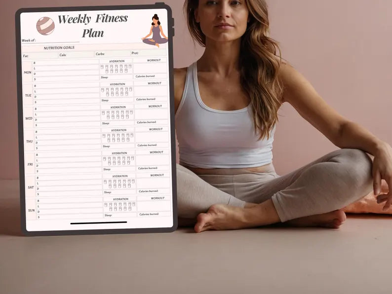 Fitness Planner - Exercise Planner - Fitness Journal - Workout Tracker - Fitness Challenge - Workout Journal - 2025 Calendars