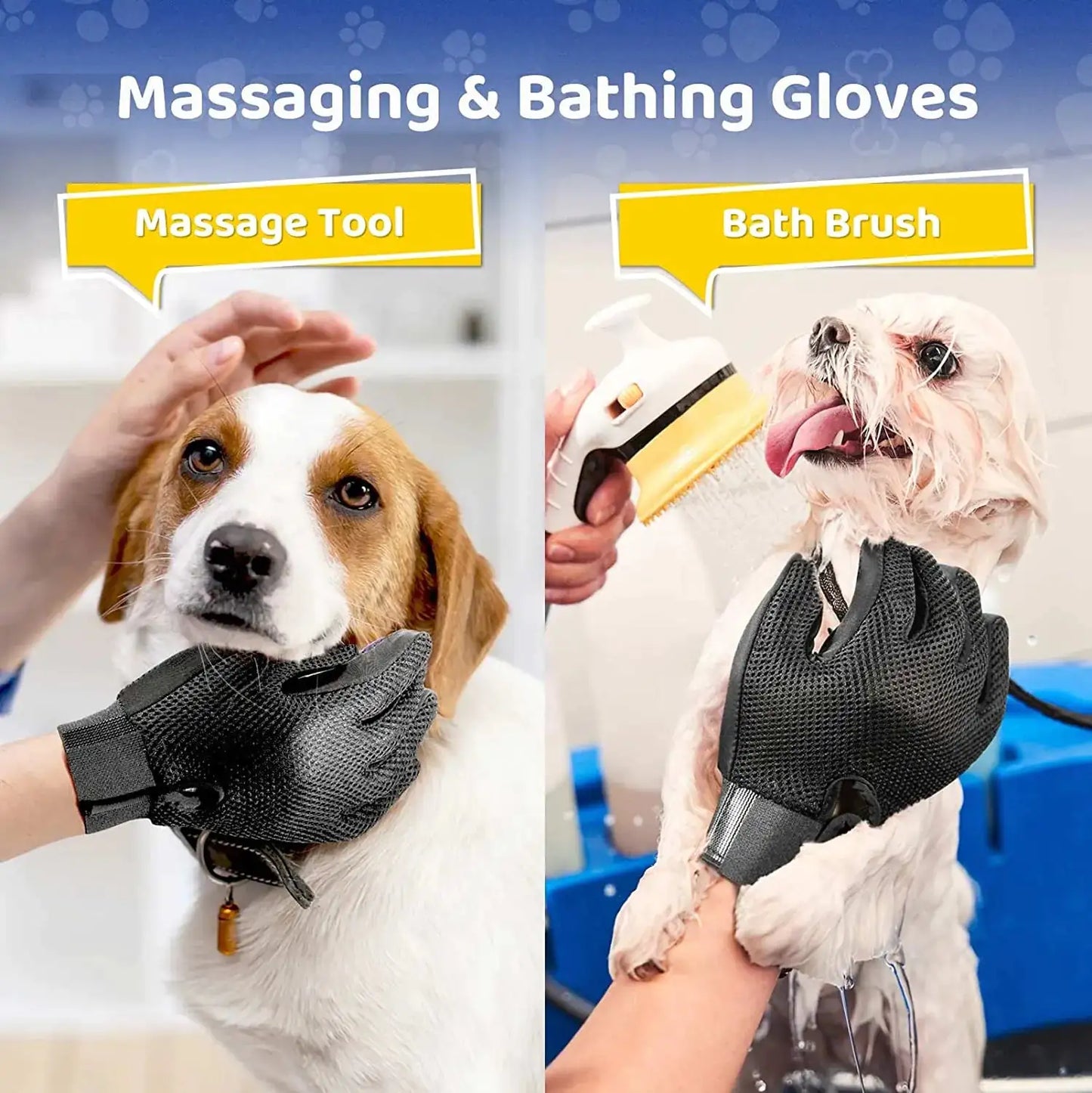 Pet Grooming Glove Relaxing Bonding Experience