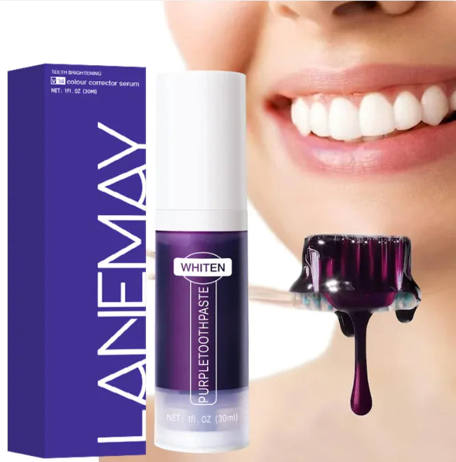Purple Whitening Toothpaste for Bright Smile Repair